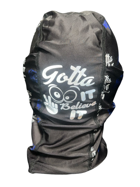 *NEW* BLACK, BLUE & WHITE
Lets Talk Facts Face Mask ( REFLECTIVE LTF & Gotta
See It To Believe It Logo)