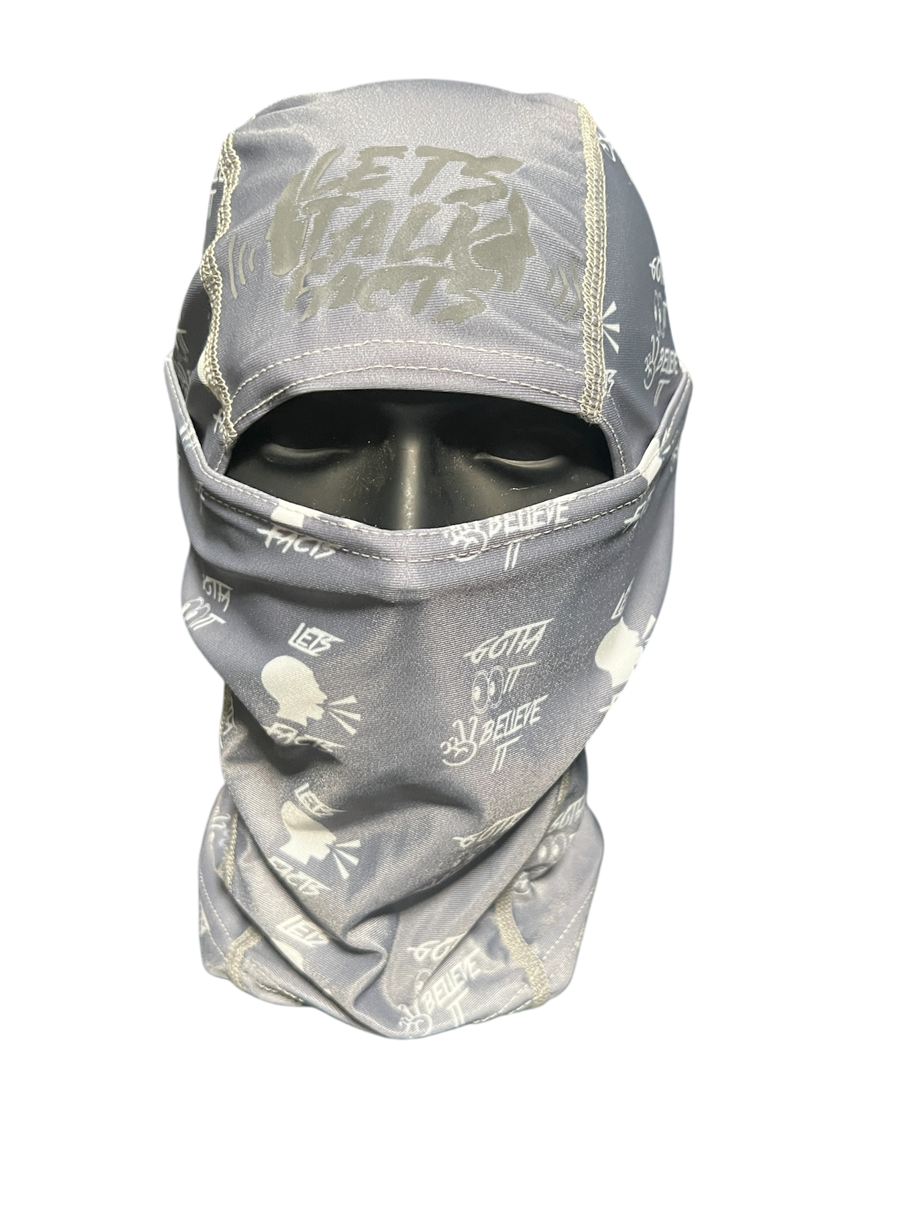 *NEW* ROYAL BLUE
Lets Talk Facts Face Mask (Black LTF & White Gotta
See It To Believe It Logo)