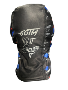 *NEW* BLACK 
Lets Talk Facts Face Mask (Black WITH RED & BLUE LTF & White Gotta
See It To Believe It Logo)