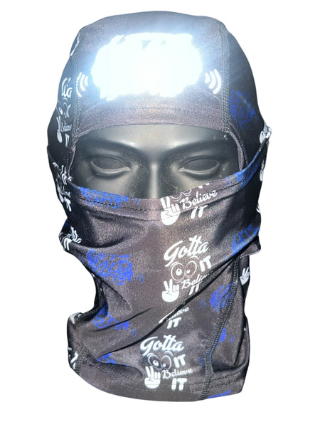 *NEW* BLACK, BLUE & WHITE
Lets Talk Facts Face Mask ( REFLECTIVE LTF & Gotta
See It To Believe It Logo)