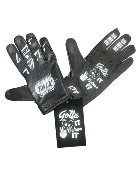 Lets Talk Facts Gloves | Black & White