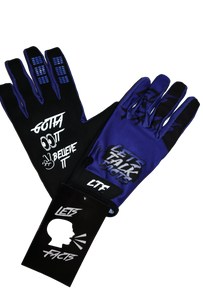 Lets Talk Facts Gloves | Black & Blue